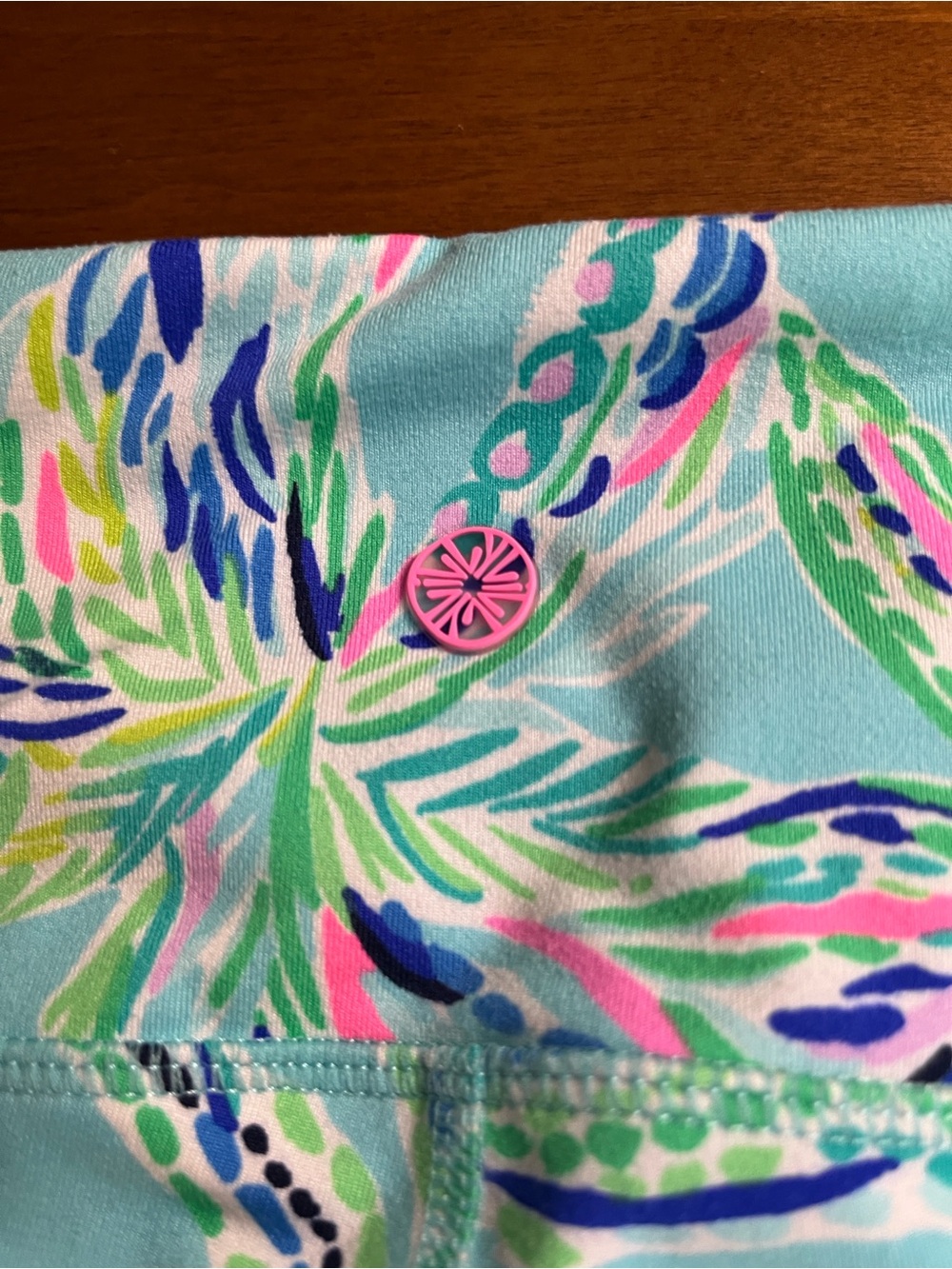 Lilly Pulitzer High-Rise Weekender Midi Leggings Bermuda Blue Turtle Season XS - Picture 6 of 11